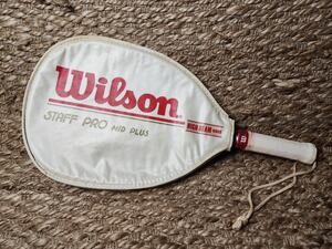 New Vintage Wilson Staff Pro Mid Plus High Beam Series Red White Racket & Case